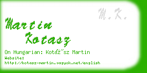 martin kotasz business card